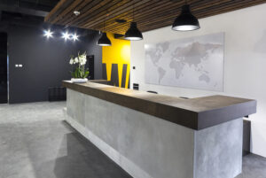 Modern office interior - reception area in modern business office