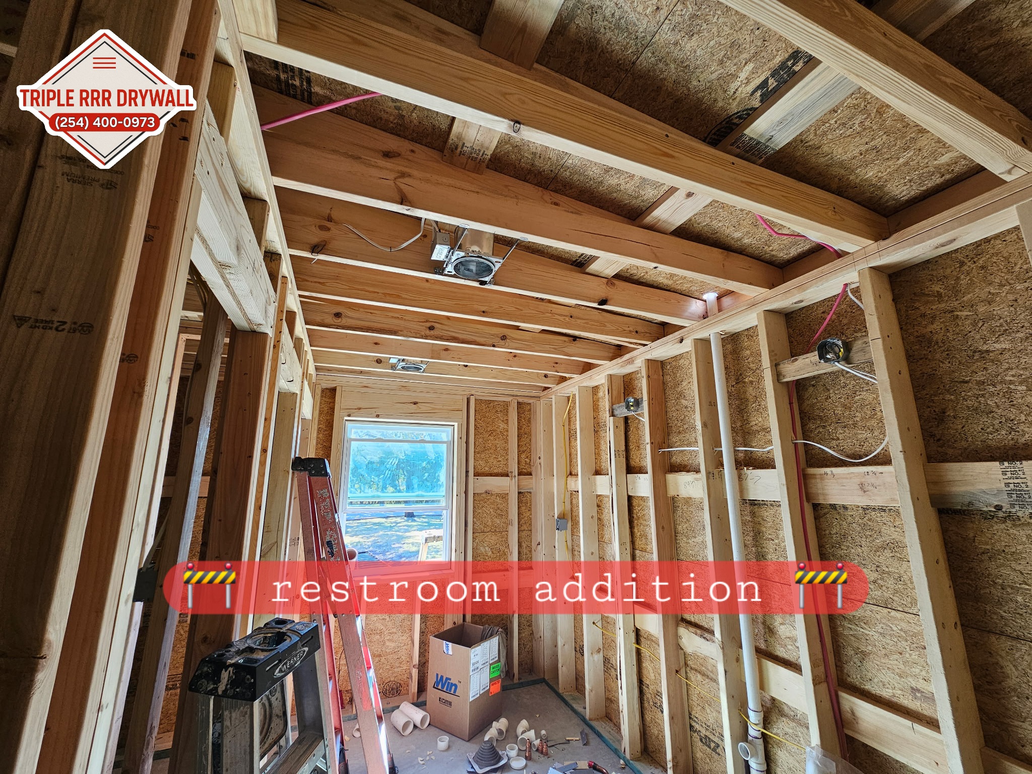 Triple RRR Drywall, New Construction, Open Framing
