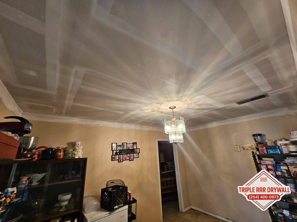 Repaired Drywall Ceiling tape and float Waco TX