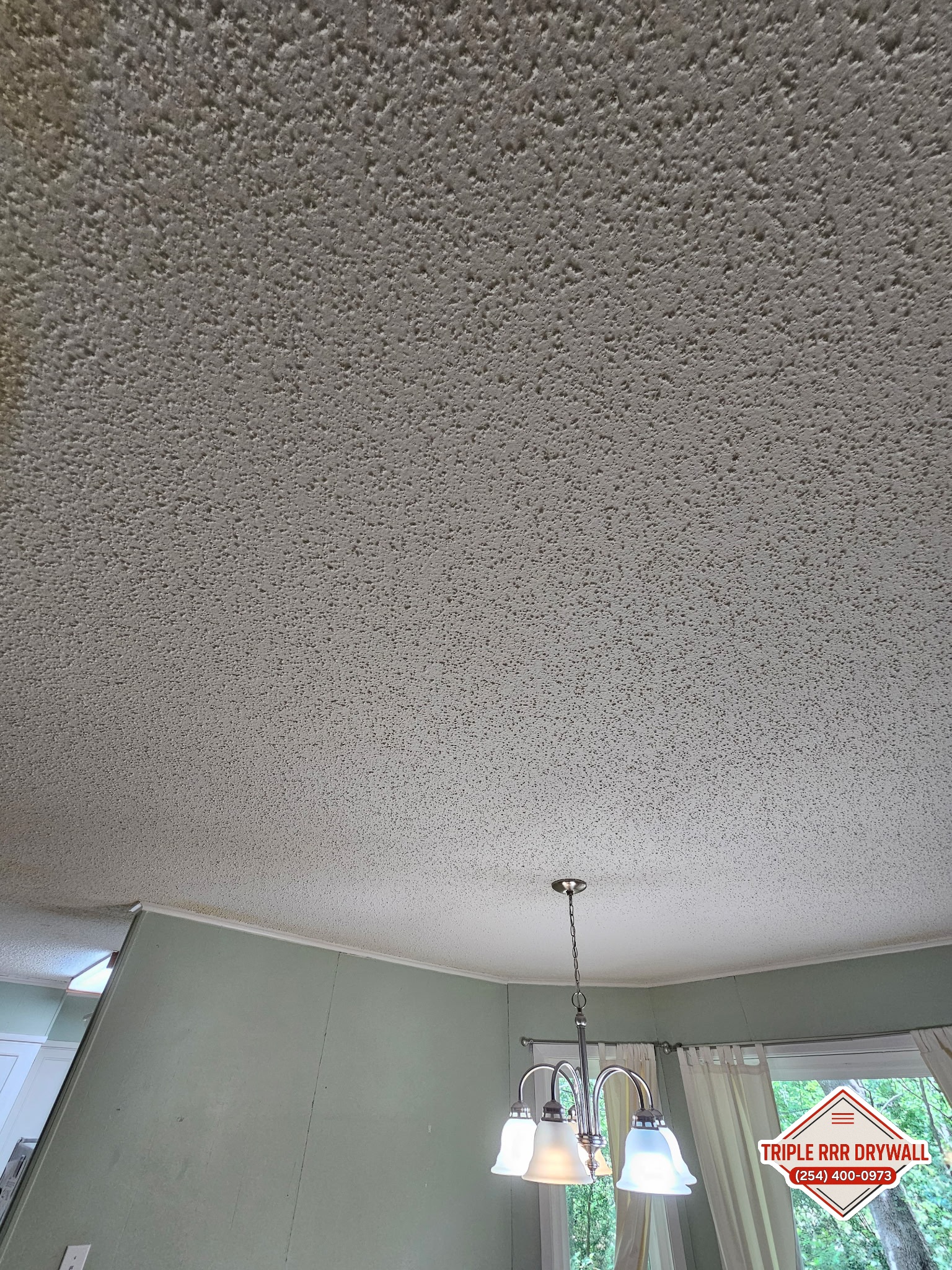 Examples of ceiling drywall problems repaired by Triple RRR Drywall in Waco Texas
