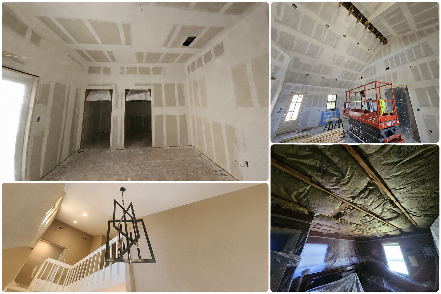 Triple RRR Drywall ceiling repair, sheetrock installation, tape and float, and finished interior work in Waco, Texas
